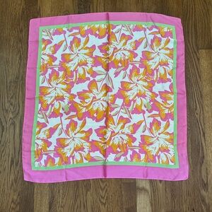 25x25” Pink/Orange/Green Scarf